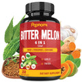 Organic Bitter Melon Extract Capsules - Combined Neem, Fenugreek, Curcumin, Garlic & Papaya - 150 Count for 5 Months - Supports Body, Digestive
