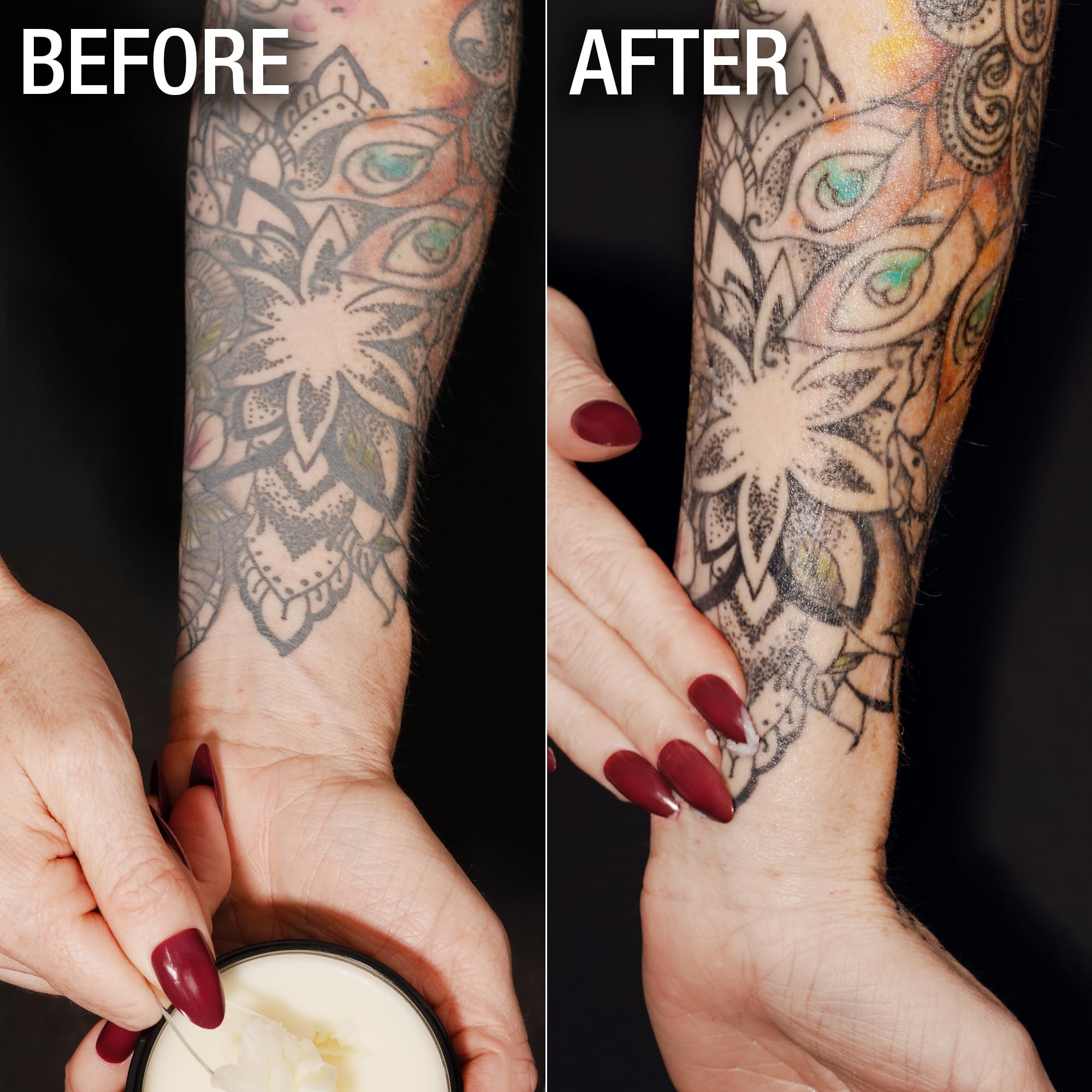 Ebanel Tattoo Balm 3oz, Premium Tattoo Aftercare Cream Brightener Ink Color Enhancing Butter Moisturizer with Herbal Essences and Essential Oils, All-Stage Tattoos Ointment After Care Kit Supplies