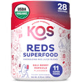 KOS Reds Superfood Powder for Antioxidants - USDA Certified Organic Beet Root, Goji Berries, Acai, Pomegranate, Coconut Water & Digestion Enzymes- Goji Berry Popsicle Flavor Juice Mix - 28 Servings KOS buy supplements Au