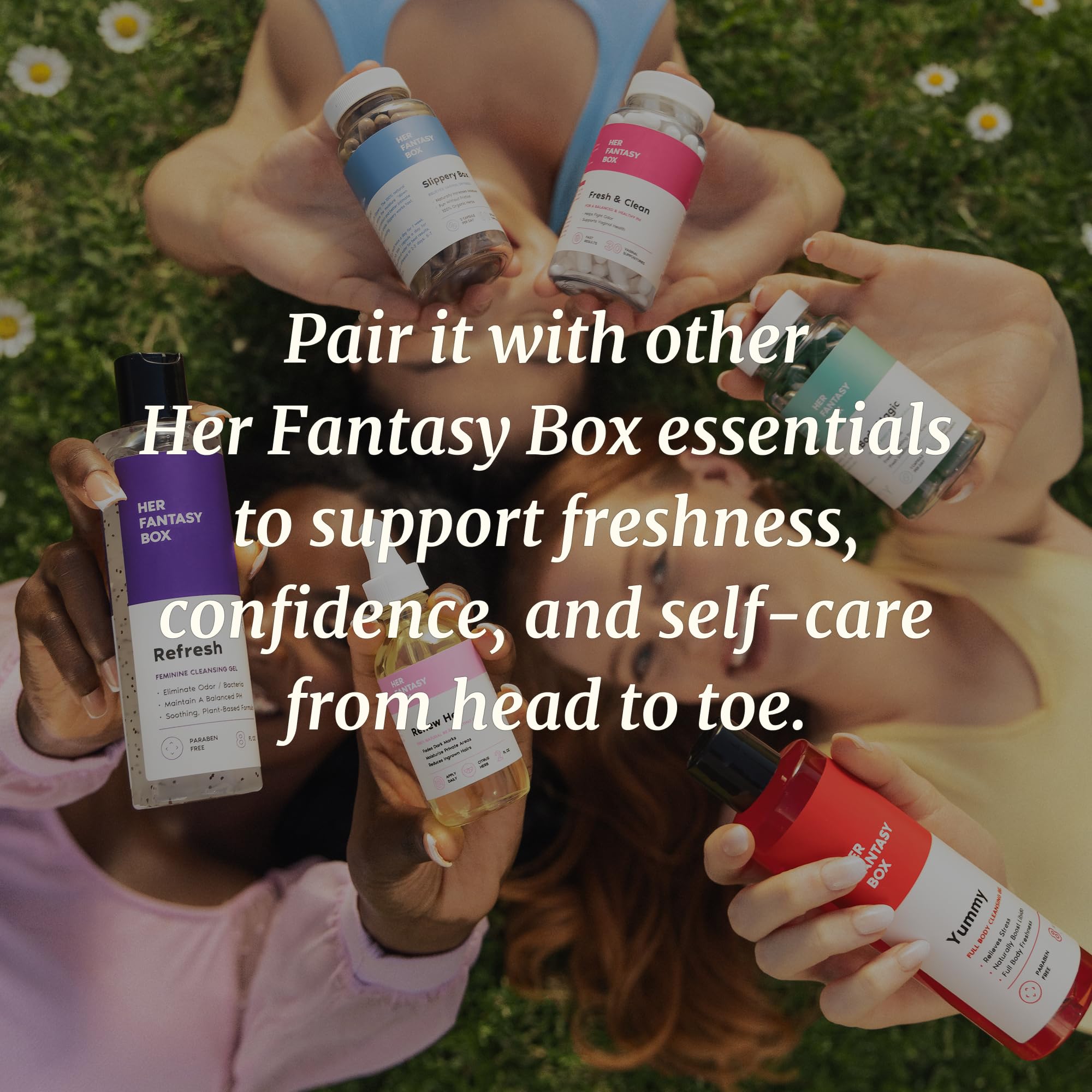Her Fantasy Box Renew Her | Natural Rejuvenating Yoni Oil for Dark Spots, Ingrown Hair, and Skin Brightening - Nourishing