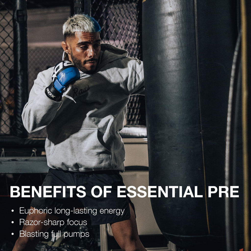 RAW Nutrition - Essential Pre - Chris Bumstead Pre Workout Formula, Sports Nutrition Pre-Workout Powders | Men & Womens Drink