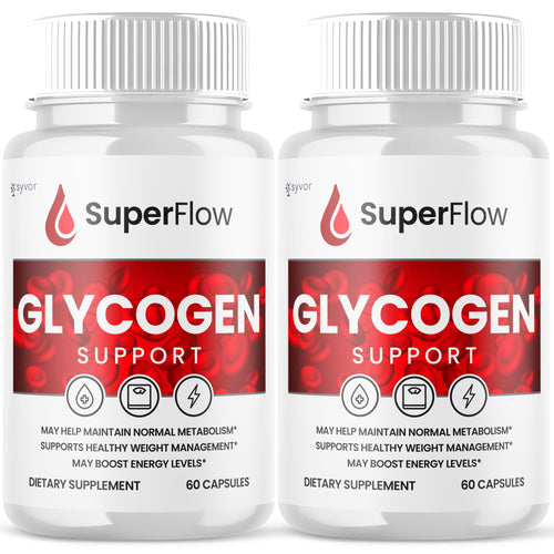 (2 Pack) Super Flow Glycogen Support, Official SuperFlow Advanced Formula Glyco Optimizer Capsules, All Natural Super Flow Pills, Daily Wellness Supplement to Support Healthy Balance (120 Capsules) SyvorBuy Supplements Australia