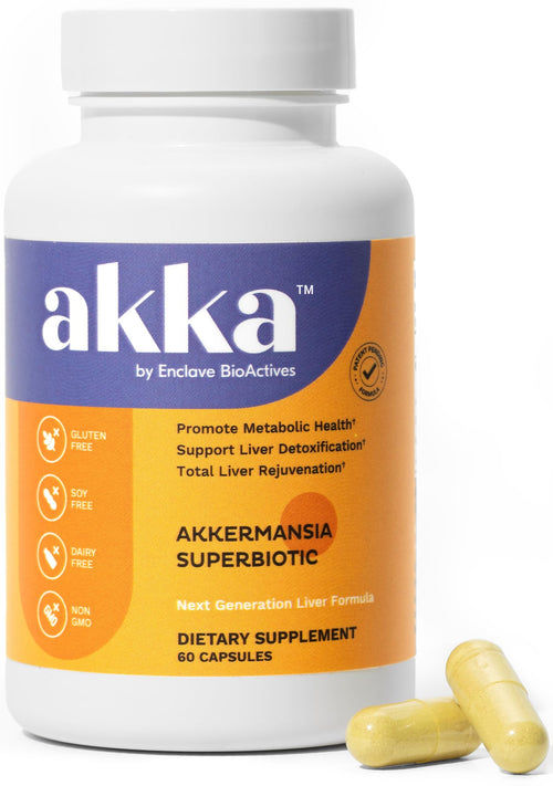 AKKA Premium Liver Cleanse Detox & Repair Superbiotic - Supports Liver Health & Function, Boosts Energy, Digestion & Metabolism with Bioavailable Pasteurized Akkermansia, Non-GMO, Gluten-Free, 60 Caps AKKABuy Supplements Australia