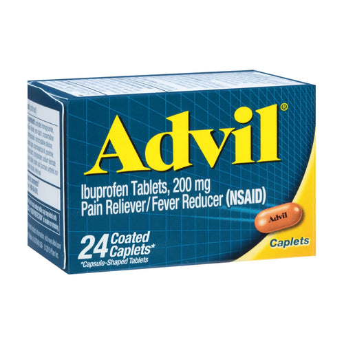Advil Ibuprofen Coated Caplets Pain Reliever and Fever Reducer 200 Milligram 24Ct AdvilBuy Supplements Australia