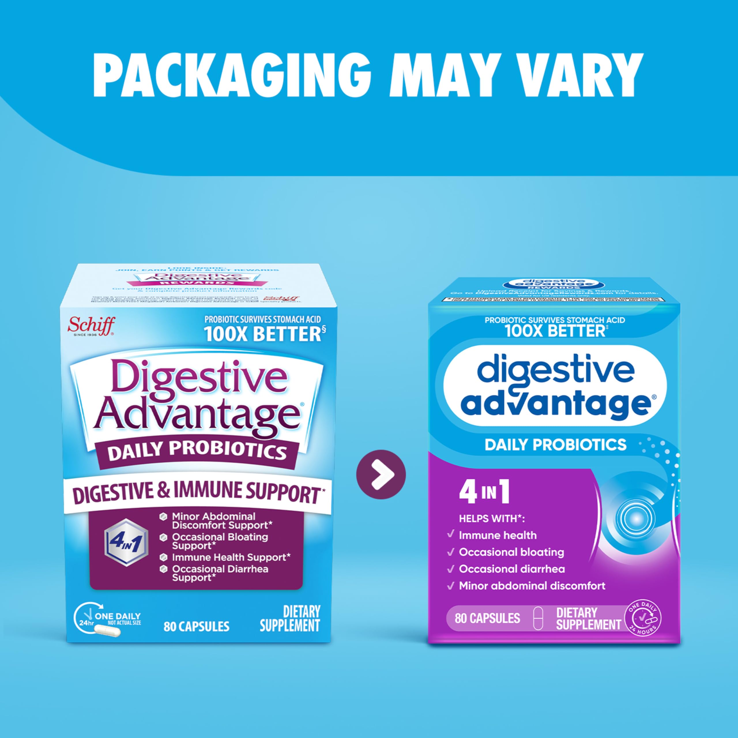 Digestive Advantage Probiotics for Digestive Health, Daily Probiotics for Women & Men, Supports Gut Health, Occasional Bloating & Diarrhea, Minor Abdominal Discomfort,