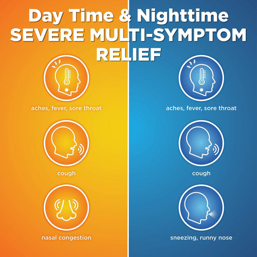 Amazon Basic Care Vapor Ice Day and Night Severe Cold and Flu Relief Caplets, Maximum Strength Multi-Symptom Medicine for Cough, Sore Throat, Nasal Congestion, 48 Count Amazon Basic Care buy supplements Au