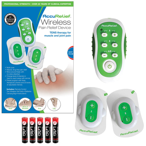 AccuRelief Wireless TENS Unit with Remote Control, TENS Pain Relief Device and Muscle Stimulator, for Back Pain, Neck Pain, Arm and Leg Pain AccuReliefBuy Supplements Australia