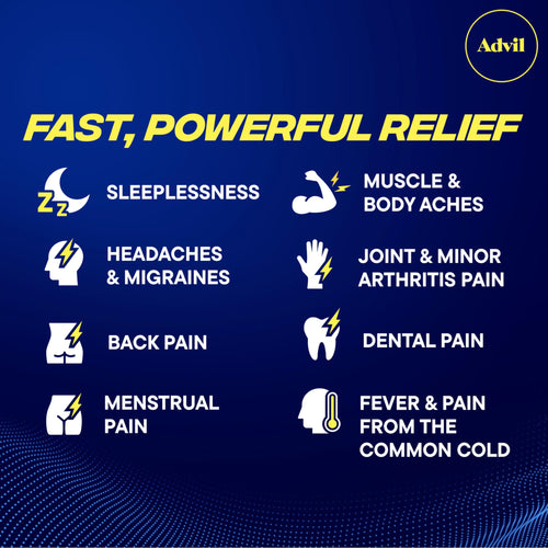 Advil PM Pain Reliever and Nighttime Sleep Aid, Ibuprofen for Pain Relief and Diphenhydramine Citrate for a Sleep Aid - 120 Coated Caplets and Pain Reliever and Fever Reducer, 10 Count Tablets Advil buy supplements Au