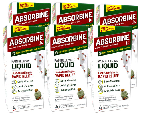 Absorbine Plus Pain Relieving Liquid - 4 oz, Pack of 6. ABSORBINE JR.Buy Supplements Australia