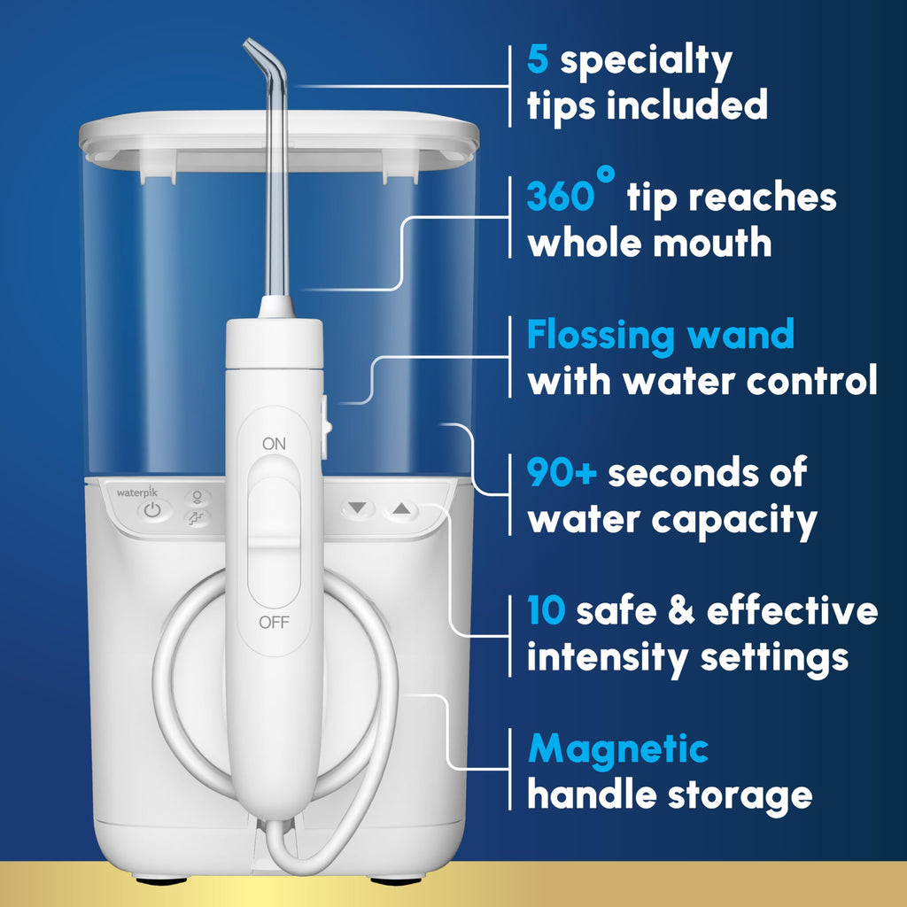 Waterpik Promax Water Flosser with SmartAdvance Mode for Daily Gum Health and Cleaning Teeth, Braces, Implants, ADA Accepted, Small Quiet Design,