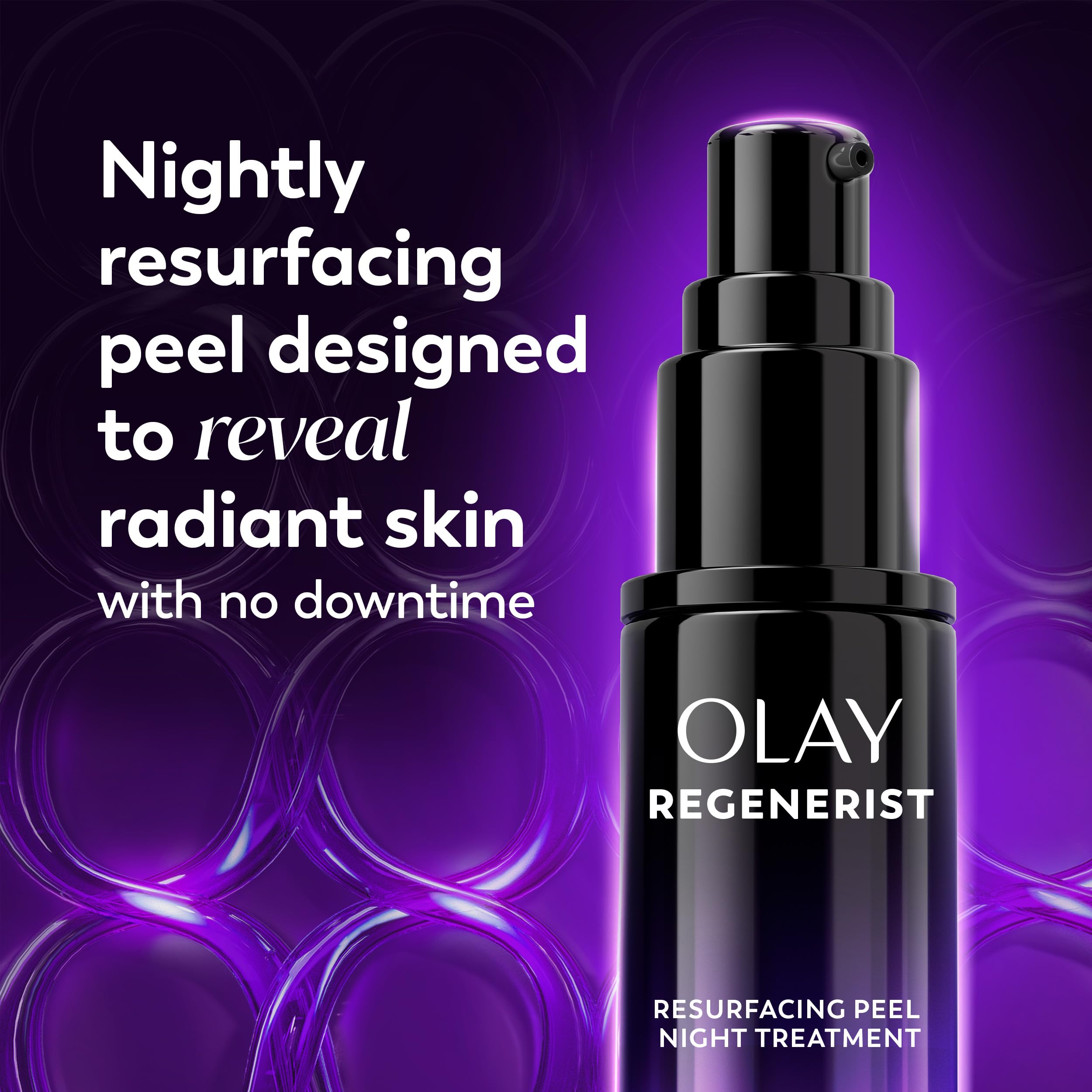 Olay Regenerist Chemical Peel for Face, Overnight Face Peel Mask, Anti-Aging Skin Care, Night Serum, For Fine Lines & Dark Spots, Fragrance-Free