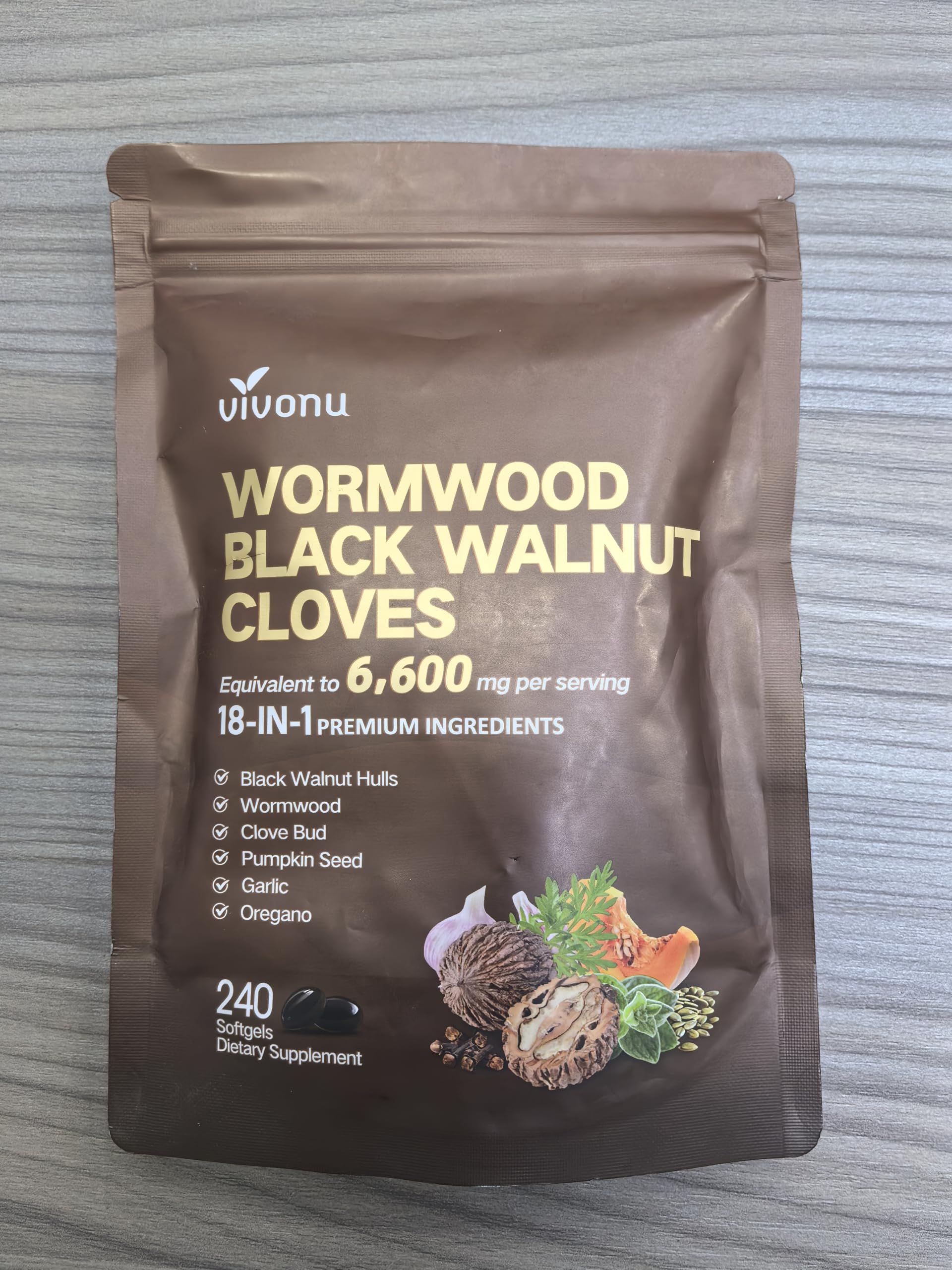18-in-1 Black Walnut Wormwood Cleanse for Humans, 80 Day Supply, Serving, Rapid Gut Cleanse & Digestive Health with Clove, Garlic, Turmeric, Pumpkin Seed,