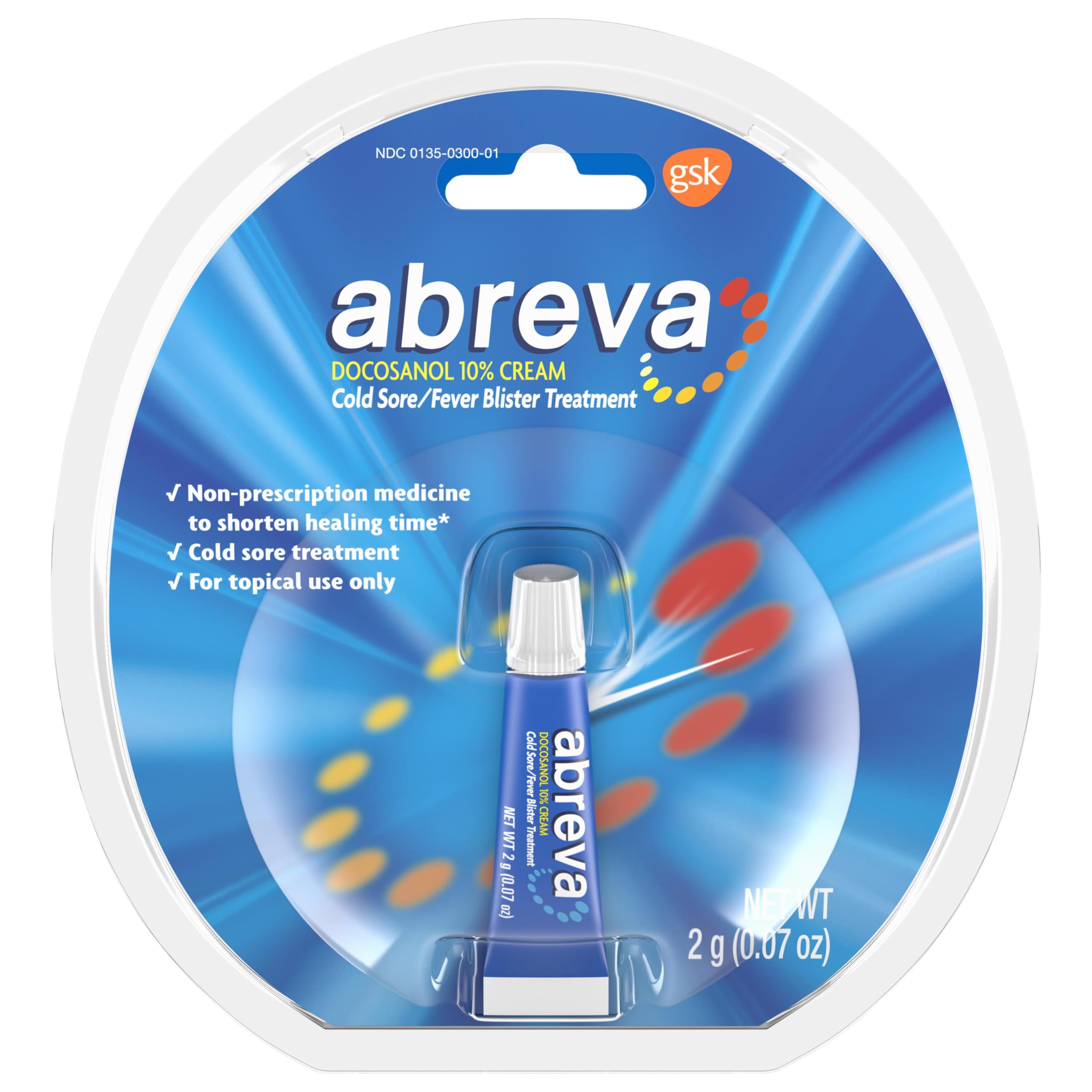 Abreva Docosanol 10% Cream Tube, FDA Approved Treatment for Cold Sore/Fever Blister, 2 grams Abreva buy supplements Au