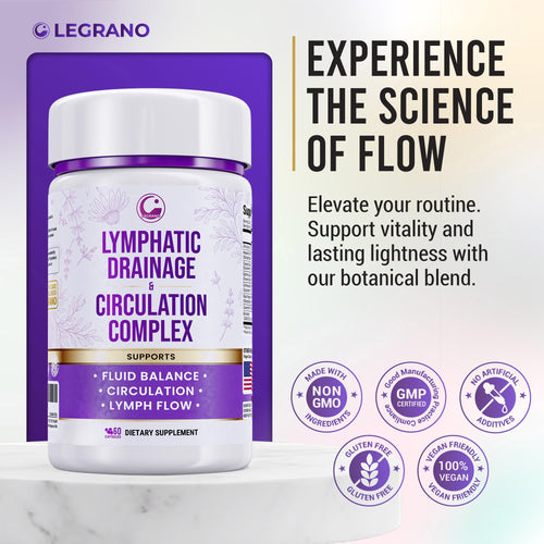 Advanced Lymphatic Drainage Supplements – Lymphatic Cleanse & Lymph System Support with Hesperidin, Rutin, Quercetin with Bromelain – Herbal Lymphatic Support Formula – 60 Capsules LEGRANO buy supplements Au