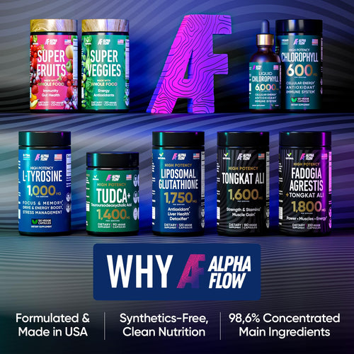 Alpha Flow (2 Pack) Liposomal Glutathione 1100mg – High Absorption Glutathione Supplement with Vitamin C, ALA & Phospholipid Complex – Liver Function, Skin & Immune Support – 240 Vegan Capsules Alpha FlowBuy Supplements Australia