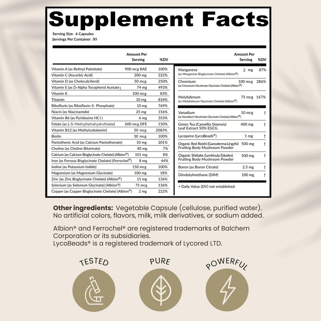 HPD Rx ONE Immunity Boost Multivitamin Supplements for Women and Men | Advanced Immunity Defense Support | Helps Immune Response | 1-Month Supply, 180 Capsules, Pack of 1 HPD Rx buy supplements Au