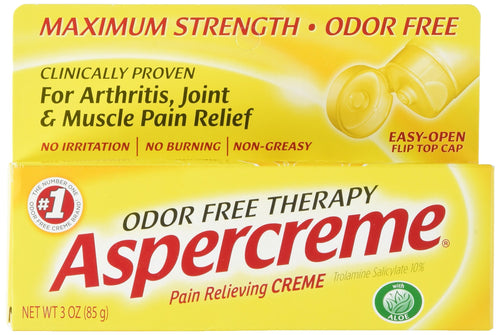 Aspercreme Maximum Strength Pain Relief Cream with Aloe 3 oz. (Pack of 4) for Arthritis Joint & Muscle Pain AspercremeBuy Supplements Australia