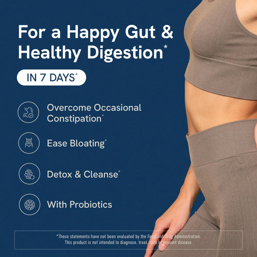 7 Day Colon Cleanse & Detox | Supports Bloating Relief & Occasional Constipation | Fast Acting 7 Day Detox Cleanse for Women and Men with Probiotics