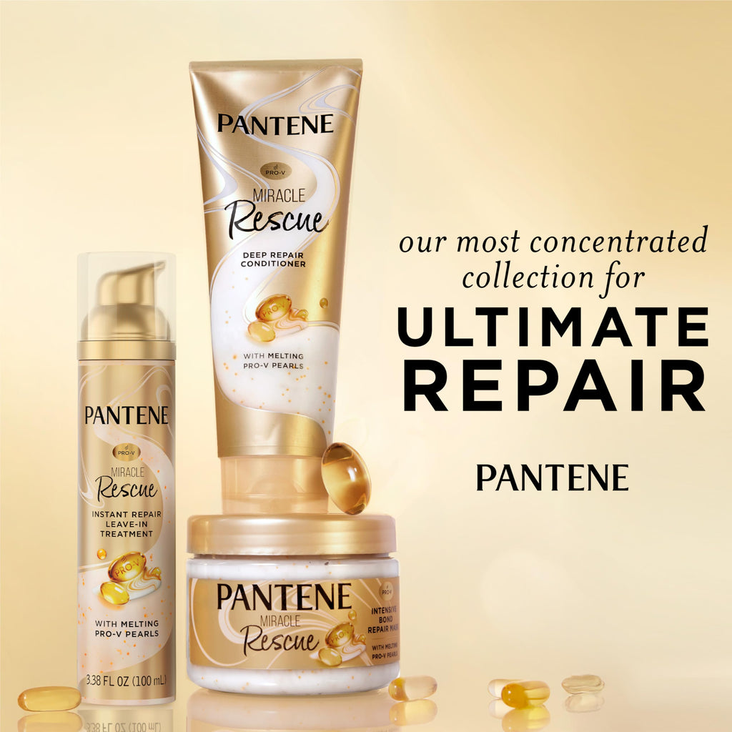 Pantene Miracle Rescue Hair Mask, Intensive Bond Repair with Melting Pro-V Pearls, Melts Away Damage, Builds Bonds, Strengthens Against Damage,