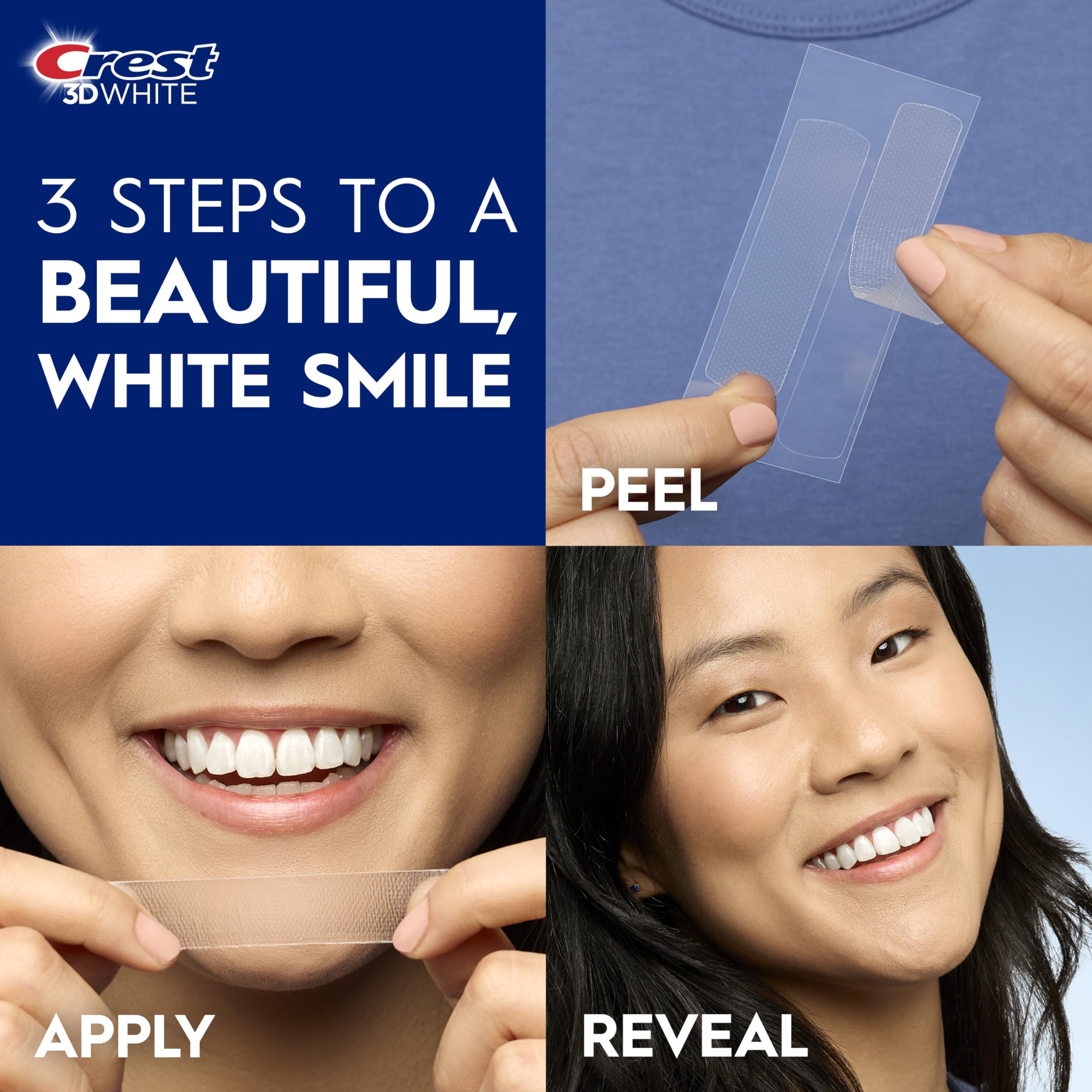 Crest 3D Whitestrips Vivid Plus, Teeth Whitening Strip Kit, 10 Treatments + 2 Bonus Treatments (Each with 1 Upper/1 Lower Strip), 24 Strips