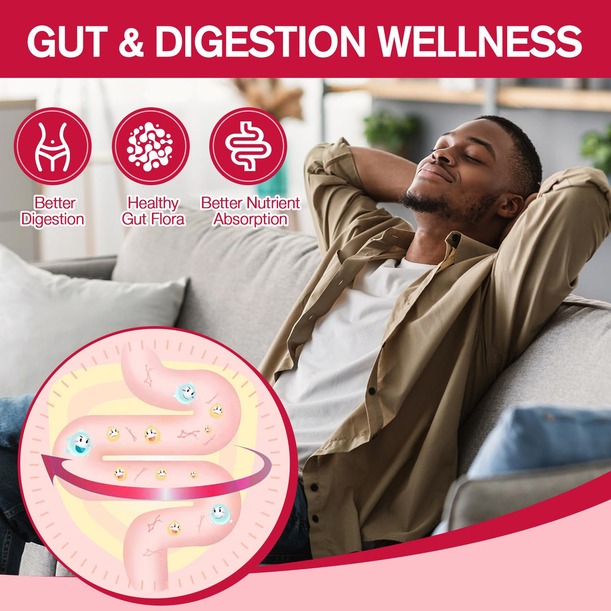9-in-1 Probiotic Prebiotic Fiber Gummies for Adults & Teens 16G Fiber per Serving, Psyllium Husk Fiber Supplement with 5 Billion CFU Bacillus Coagulans - FENGGESTORE20