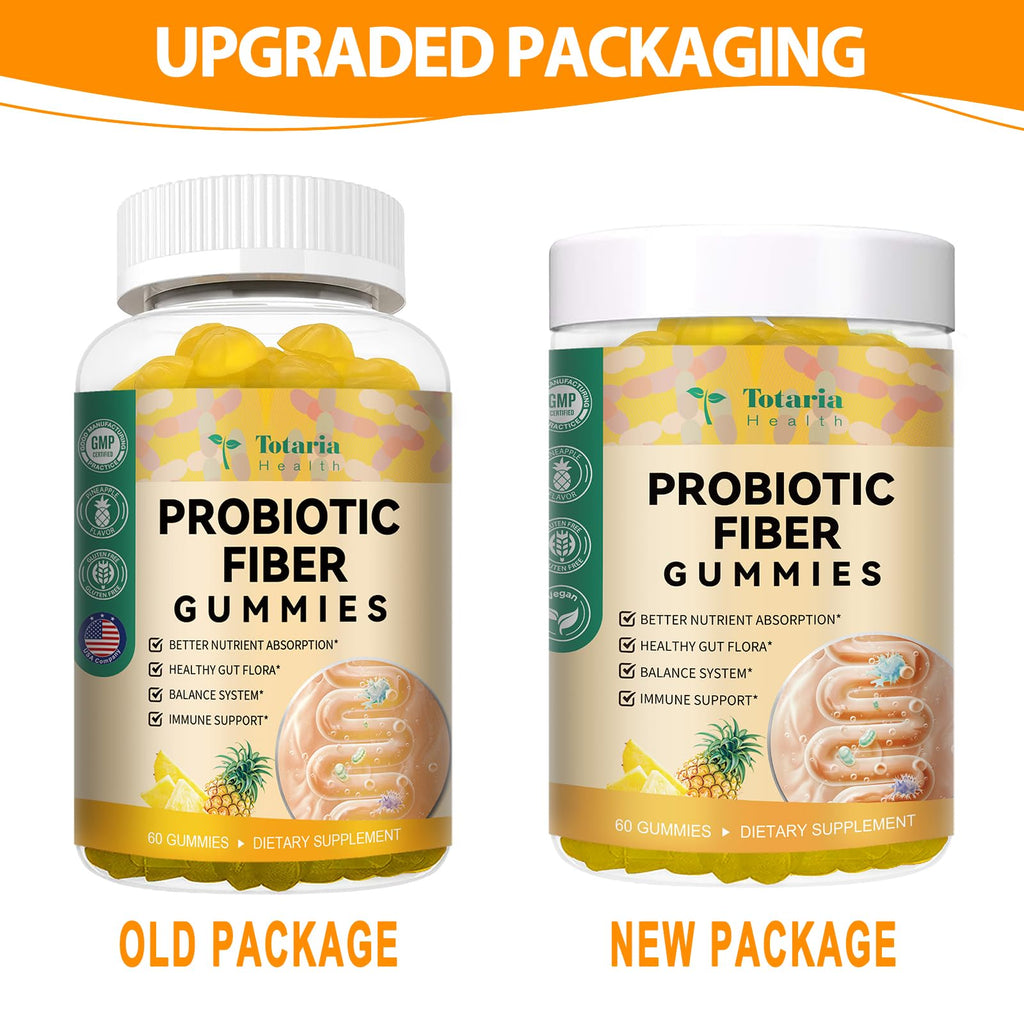 9-in-1 Probiotic Prebiotic Fiber Gummies for Adults & Teens, Fiber Supplement Pro with 5 Billion CFU Bacillus Coagulans, Psyllium Husk, FOS, Inulin, ACV for Digestion - FENGGESTORE20