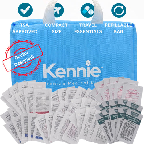 80-Piece OTC Medication Kit, Doctor Designed First Aid & Medicine Organizer with Pain, Fever, Allergy & Stomach Relief for Home, Travel & Emergency Kennie buy supplements Au