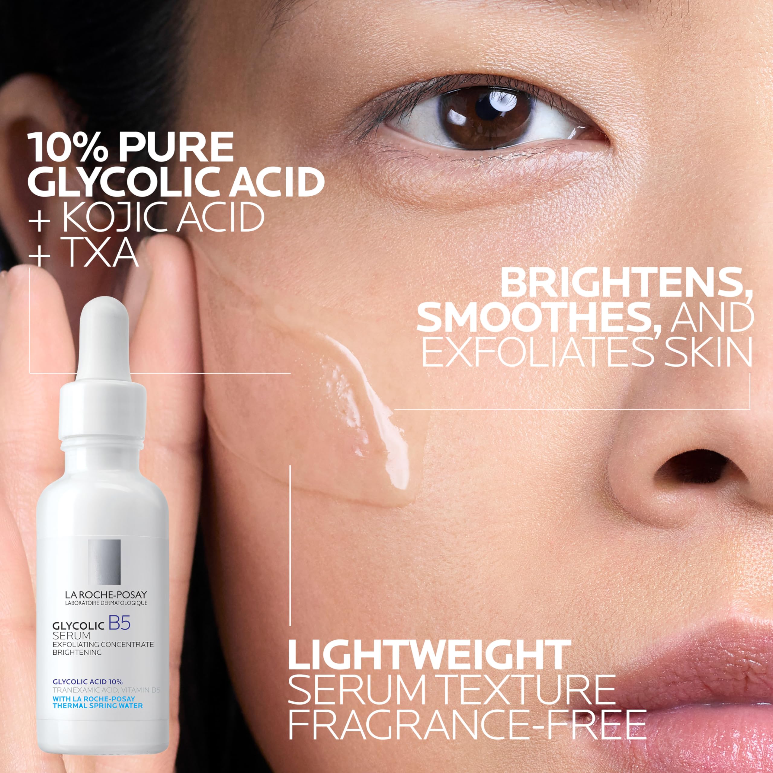 Bundle of La Roche-Posay Glycolic Acid Serum + La Roche-Posay Mela B3 Serum, Dark Spot Corrector With Anti-Aging Melasyl + 10% Niacinamide,