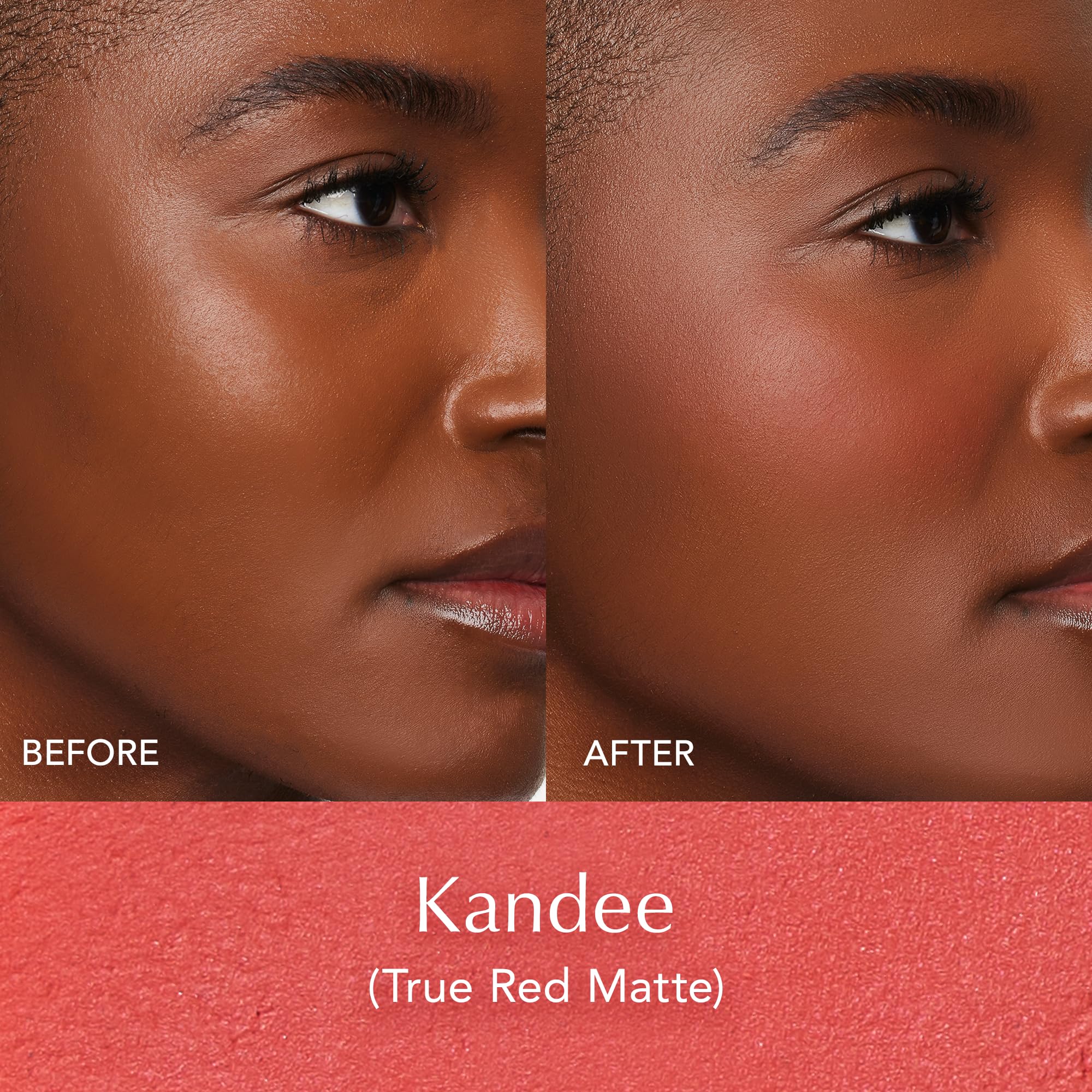 Thrive Causemetics Triple Threat Color Stick: Cream Blush Stick with Vitamin E, Evening Primrose Oil, Waterproof Smudge Proof Face Makeup Formula, Kandee (True Red Matte)