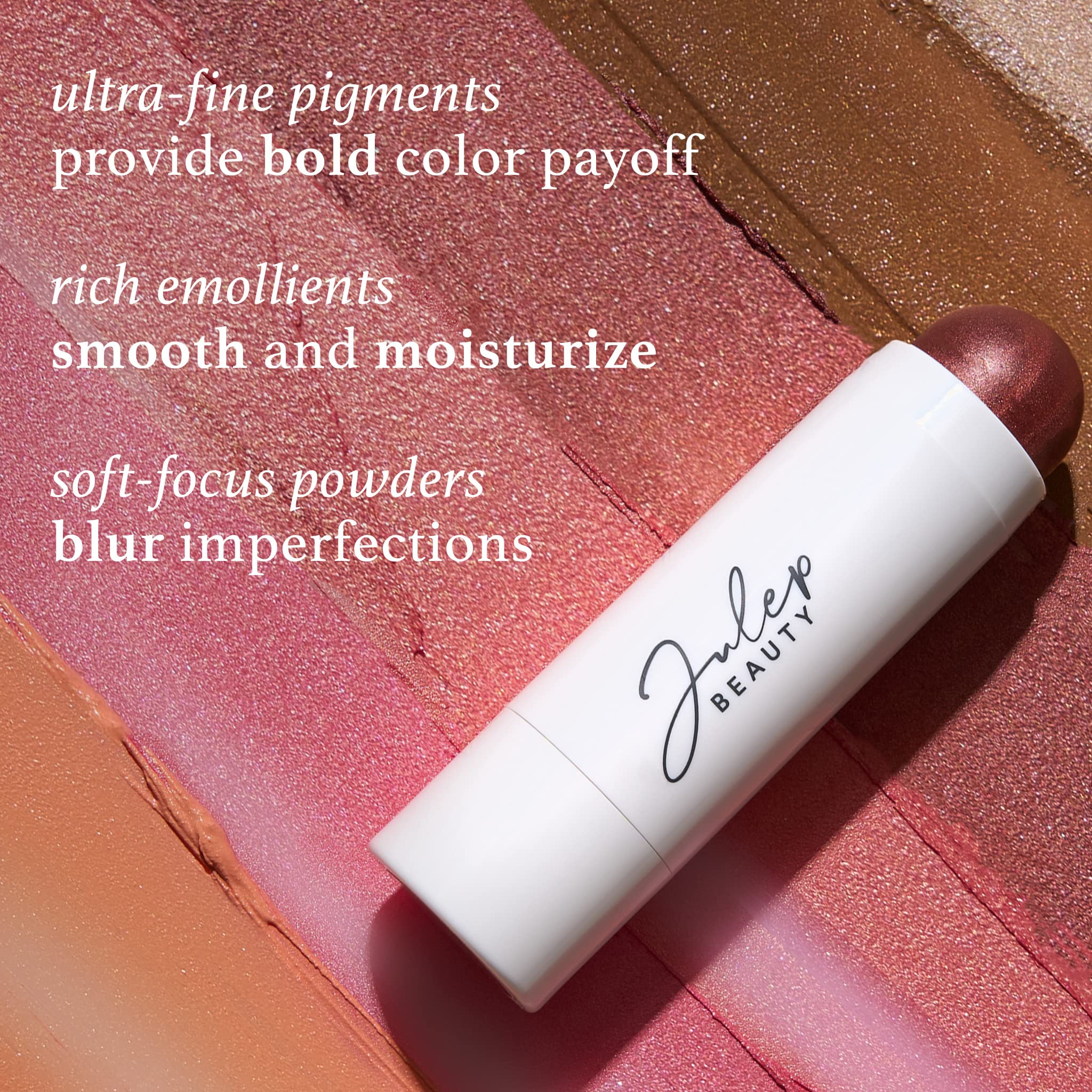 Julep Skip The Brush Cream to Powder Blush Stick - Muted Mauve - 2-in-1 Cream Blush and Lip Color Stick - Blendable Cheek Formula, No Brush Required, Cruelty-Free,