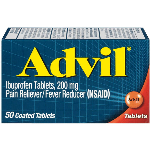Advil Pain Reliever and Fever Reducer, Ibuprofen 200mg for Pain Relief - 50 Coated Tablets AdvilBuy Supplements Australia