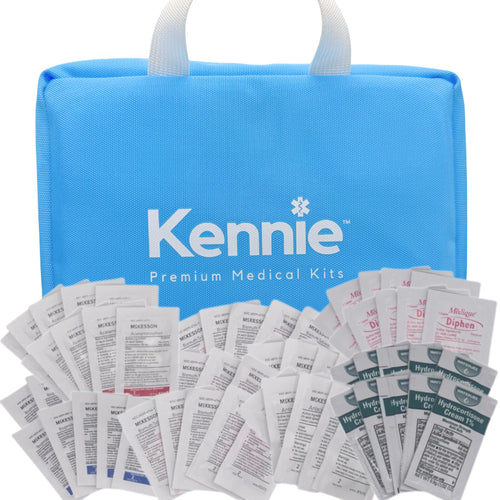 80-Piece OTC Medication Kit, Doctor Designed First Aid & Medicine Organizer with Pain, Fever, Allergy & Stomach Relief for Home, Travel & Emergency Kennie buy supplements Au