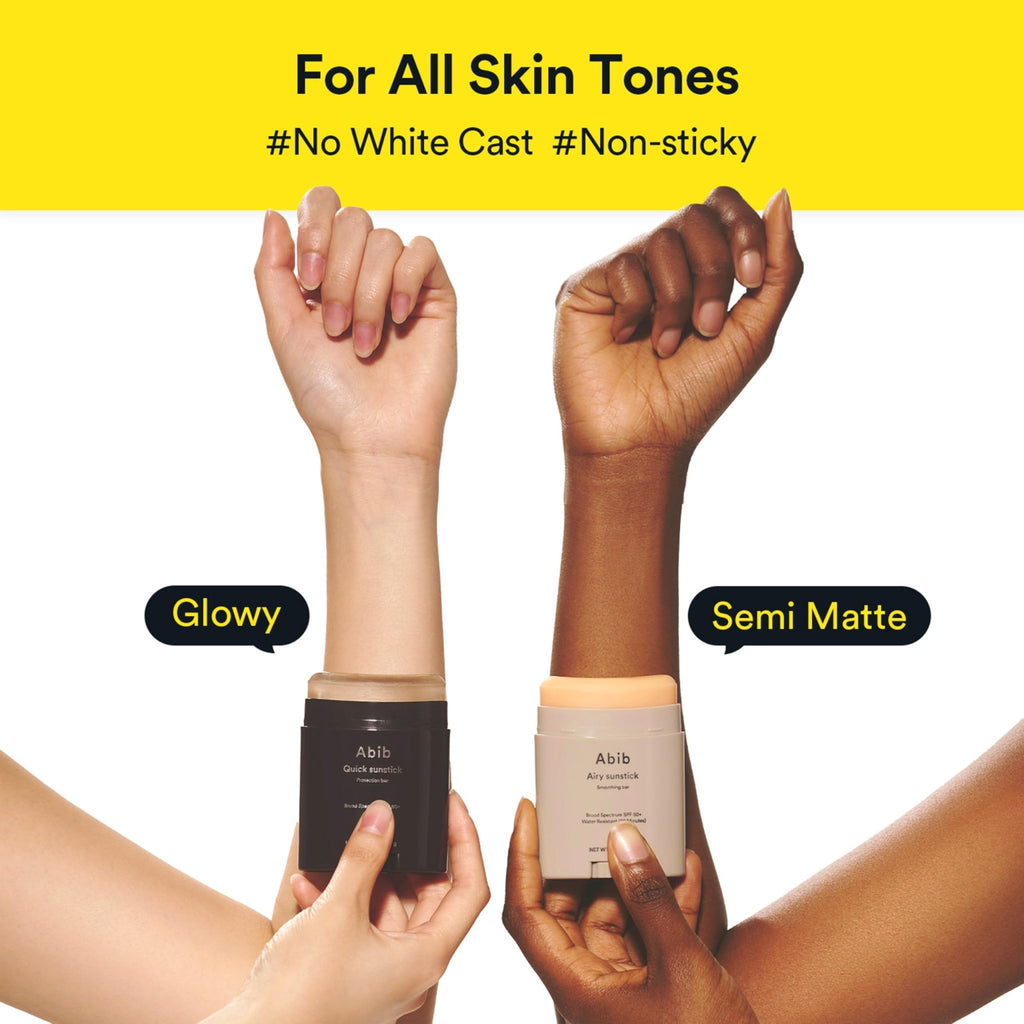 Abib Airy Sunstick Protection Bar SPF50+ Broad Spectrum, Semi-Matte Sunscreen Stick for Oily & Combination Skin - FENGGESTORE20