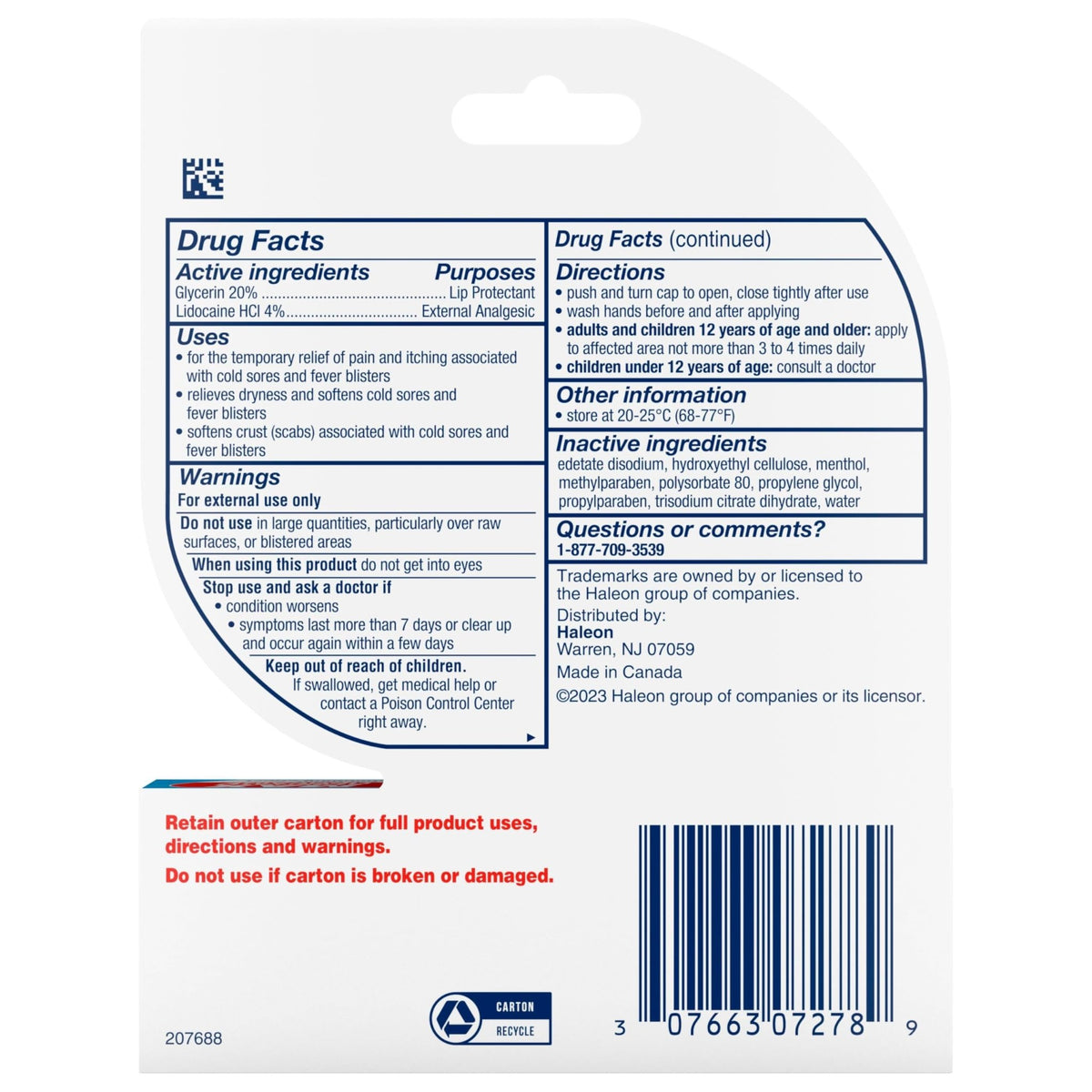 Abreva Cold Sore Treatment Rapid Pain Relief Cream - 1 Tube, 3 Grams - FENGGESTORE20