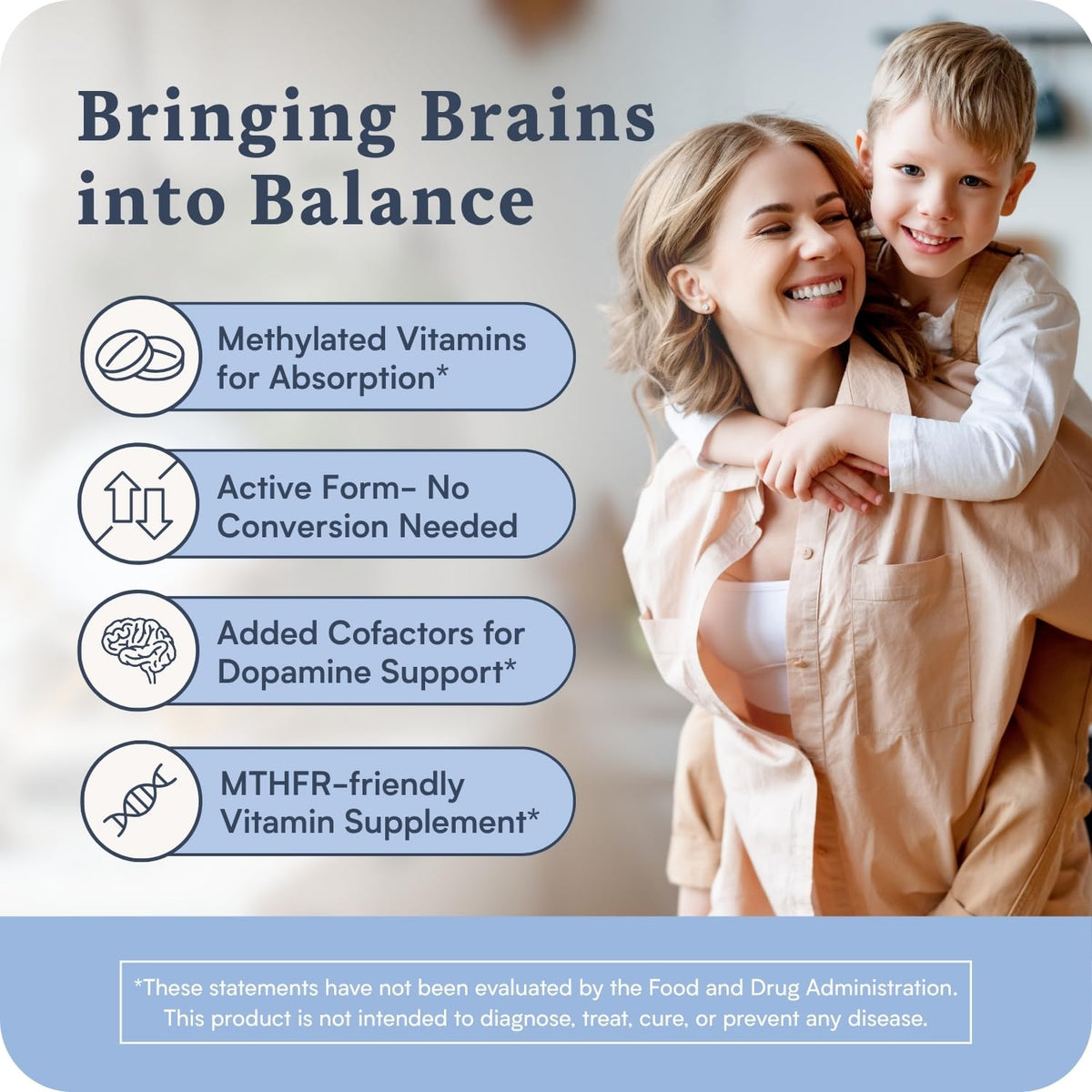 Accentrate Brain Supplement for Focus, Attention, Mood | Complete Vitamin B Complex | Brain Health | Methylated Multivitamin w/L-Methylfolate (5-MTHF), Cofactors Methyl-B12 & P5P | MTHFR Supplement - FENGGESTORE20