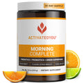 ACTIVATEDYOU Morning Complete Daily Wellness Greens Superfood Drink Mix for Gut Health w/Prebiotics, Probiotics, Antioxidants, Green Superfoods, 10 Billion CFUs, 30 Servings (Citrus) - FENGGESTORE20