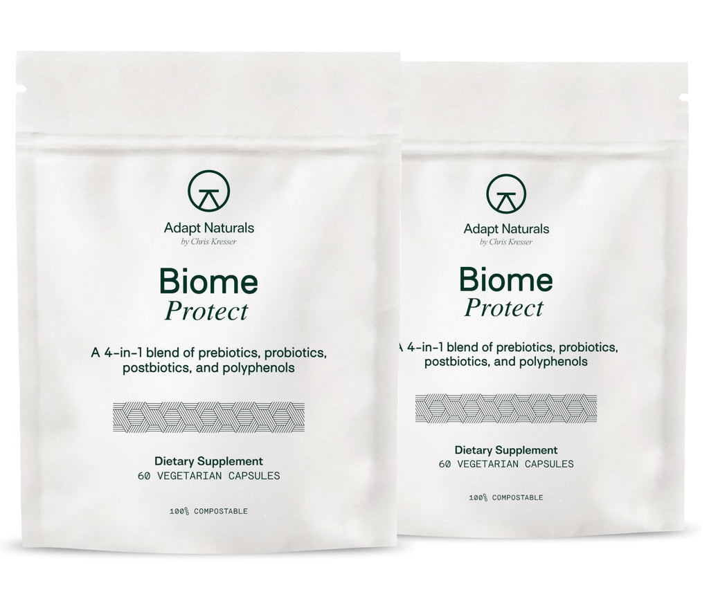 Adapt Naturals 4-in-1 Biome Protect Prebiotics, Probiotics Supplement Postbiotics & Polyphenols for Microbiome, Gut Health & Defense - FENGGESTORE20