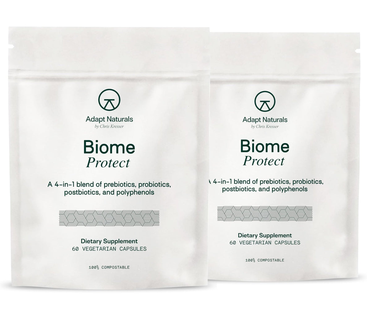 Adapt Naturals 4-in-1 Biome Protect Prebiotics, Probiotics Supplement Postbiotics & Polyphenols for Microbiome, Gut Health & Defense - FENGGESTORE20