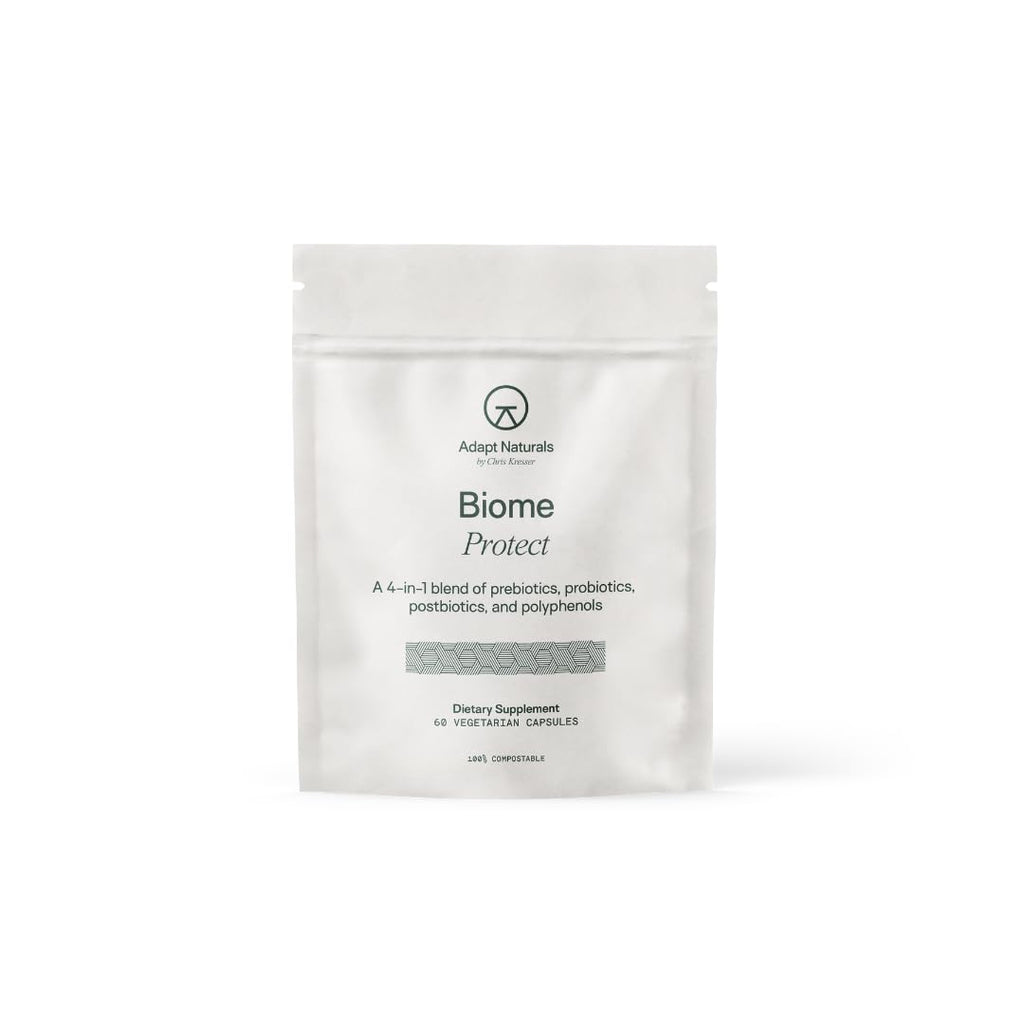 Adapt Naturals 4-in-1 Biome Protect Prebiotics, Probiotics Supplement Postbiotics & Polyphenols for Microbiome, Gut Health & Defense for Women & Men, 30 Day Supply - FENGGESTORE20