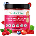 Adndale 90 CT Magnesium Glycinate 400 mg Gummies with Ashwagandha, Magnesium Malate & Taurate, Sugar Free Magnesium Gummies for Adults & Kids. - FENGGESTORE20