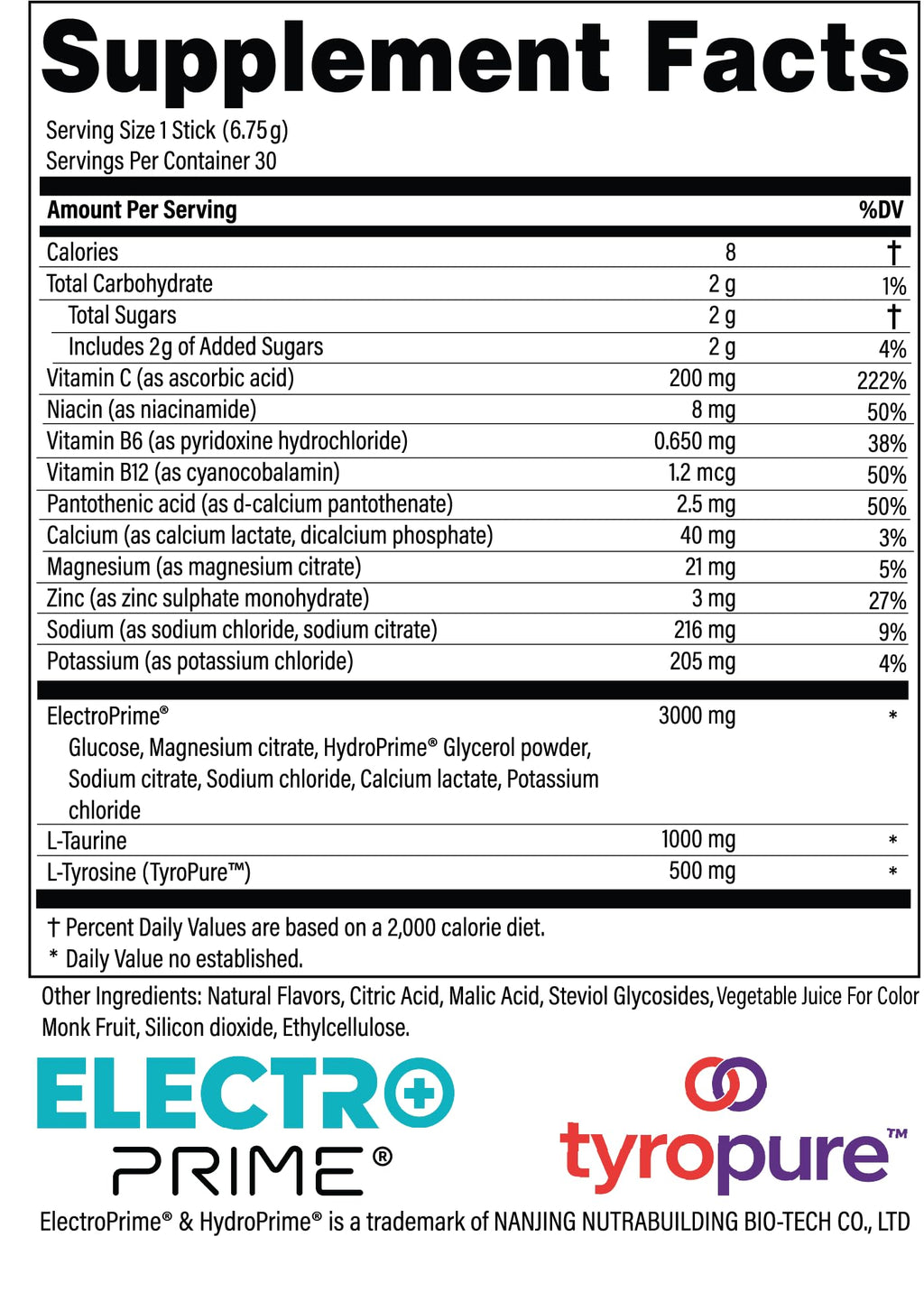 Advanced Bionutritionals Advanced Hydration Formula Electrolyte Drink Mix Powder with ElectroPrime®, L-Taurine, TyroPure™, B-Vitamins, Vitamin C – Strawberry Watermelon – 30 Stick Packs - FENGGESTORE20
