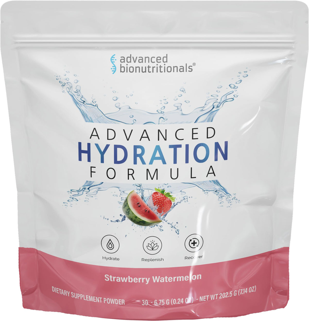 Advanced Bionutritionals Advanced Hydration Formula Electrolyte Drink Mix Powder with ElectroPrime®, L-Taurine, TyroPure™, B-Vitamins, Vitamin C – Strawberry Watermelon – 30 Stick Packs - FENGGESTORE20