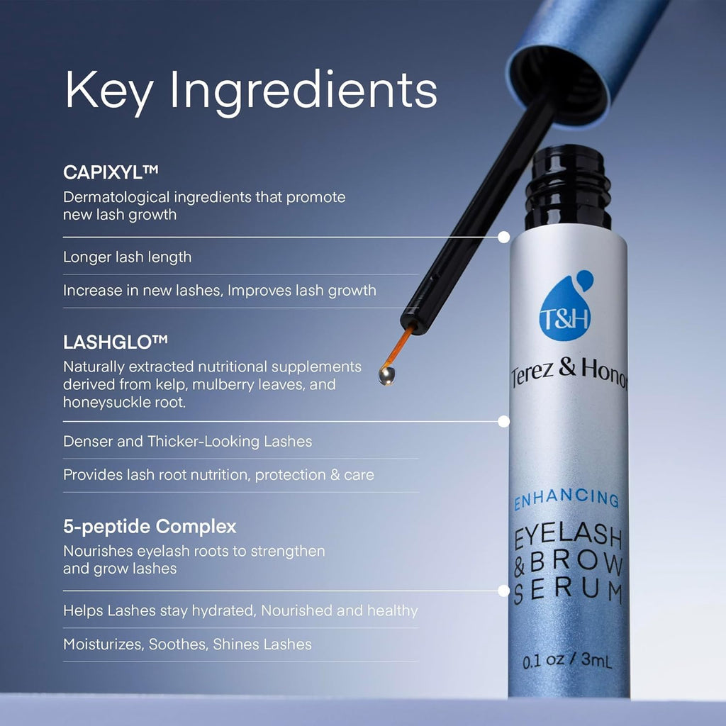 Advanced Eyelash Serum for Thicker, Longer Eyelashes and Eyebrows - Grow Luscious Lashes with Brow Enhancer (3mL) - FENGGESTORE20