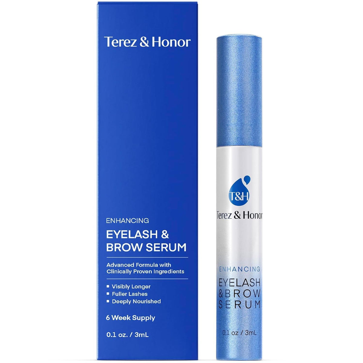 Advanced Eyelash Serum for Thicker, Longer Eyelashes and Eyebrows - Grow Luscious Lashes with Brow Enhancer (3mL) - FENGGESTORE20