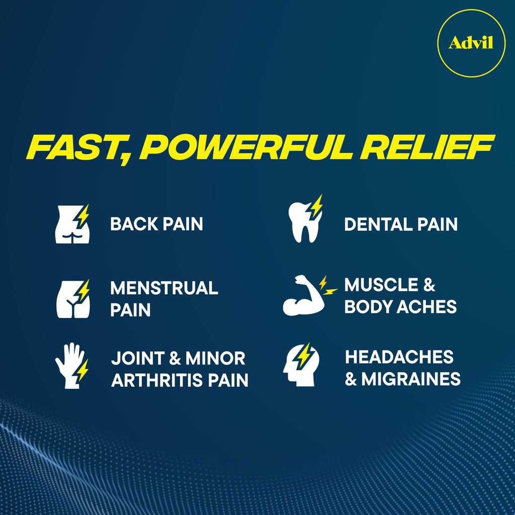 Advil Dual Action Back Pain Caplets Delivers 125mg Ibuprofen and 250mg Acetaminophen Per Dose for 8 Hours of Back Pain Relief - 144 Count - FENGGESTORE20