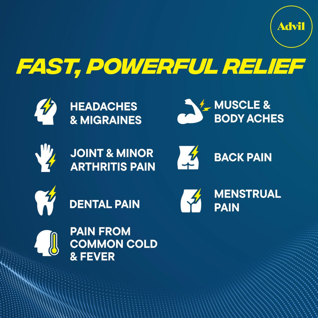 Advil Pain Reliever and Fever Reducer, Ibuprofen 200mg for Pain Relief - 300 Count, Advil PM Pain Reliever and Nighttime Sleep Aid, Ibuprofen for Pain Relief and Diphenhydramine Citrate - 2 Count - FENGGESTORE20