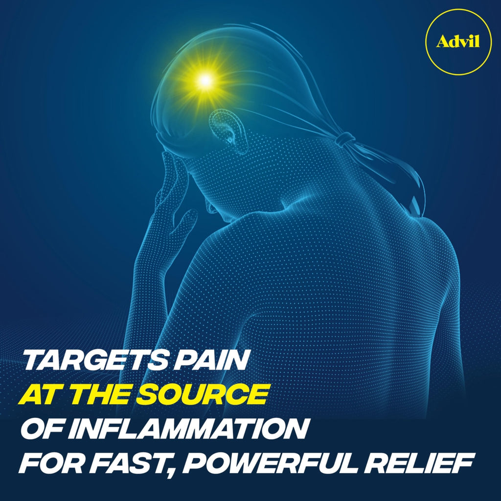 Advil Pain Reliever and Fever Reducer, Pain Relief Medicine with Ibuprofen 200mg for Headache, Backache, Menstrual Pain and Joint Pain Relief - 10 Coated Tablets - FENGGESTORE20