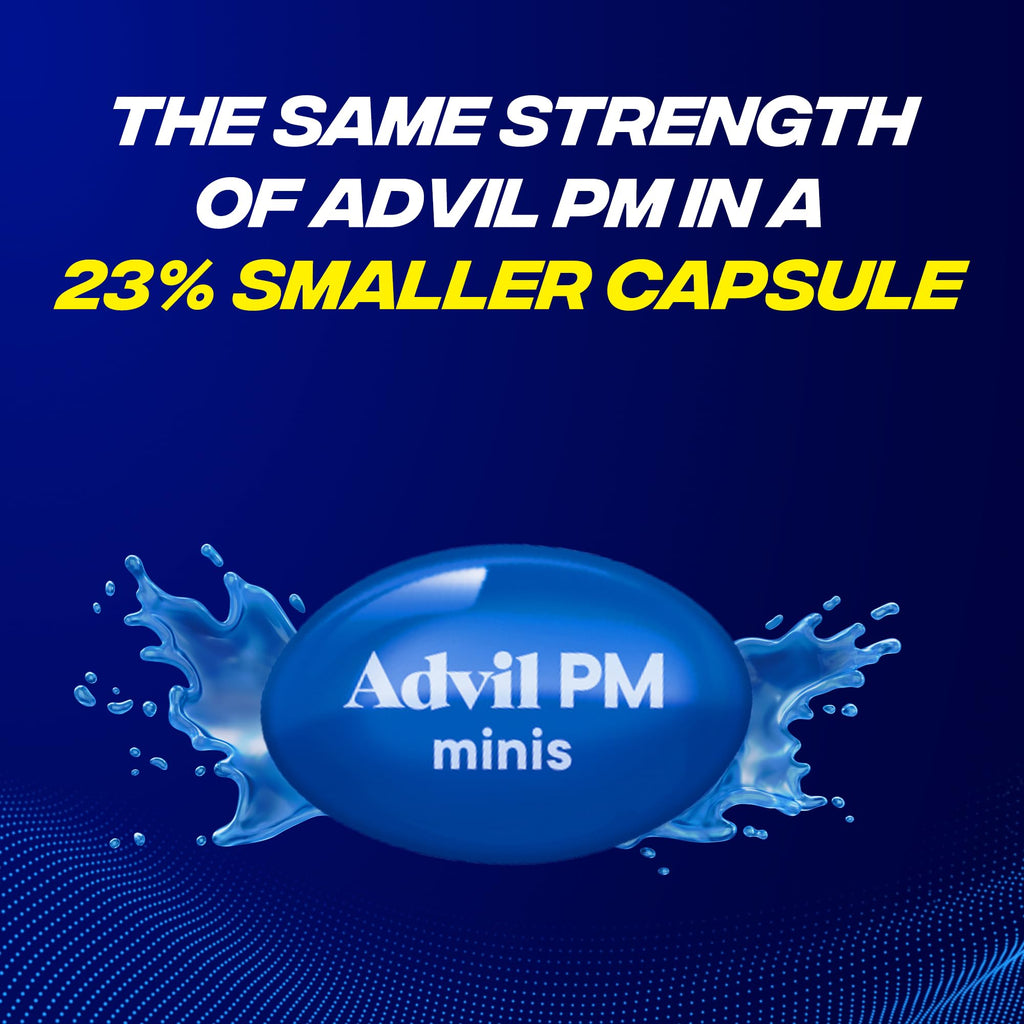 Advil PM Liqui-Gels Minis, 80 Liquid Filled Capsules - FENGGESTORE20