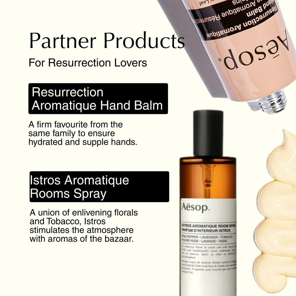 Aesop Resurrection Aromatique Hydrating Hand Wash | Gentle Non-Drying Hand Soap with Mandarin Rind, Rosemary, & Lavender - FENGGESTORE20