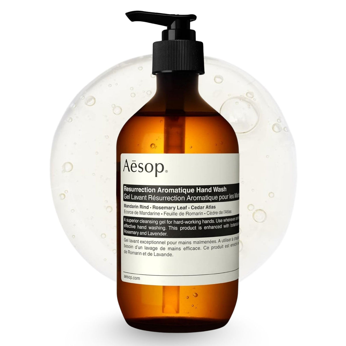 Aesop Resurrection Aromatique Hydrating Hand Wash | Gentle Non-Drying Hand Soap with Mandarin Rind, Rosemary, & Lavender - FENGGESTORE20